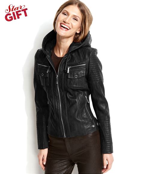 michael kors jacket at macy's|michael kors leather jacket macy's.